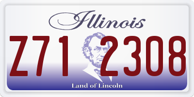 IL license plate Z712308