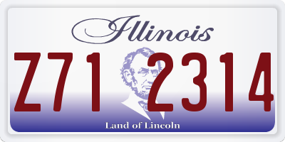 IL license plate Z712314