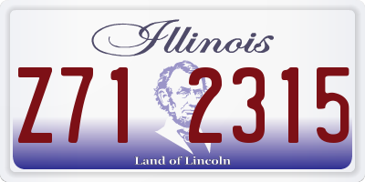 IL license plate Z712315
