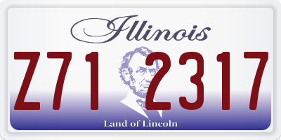 IL license plate Z712317