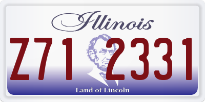 IL license plate Z712331