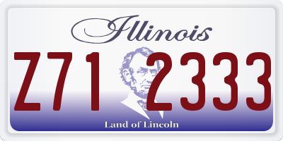 IL license plate Z712333