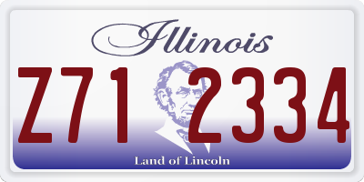 IL license plate Z712334