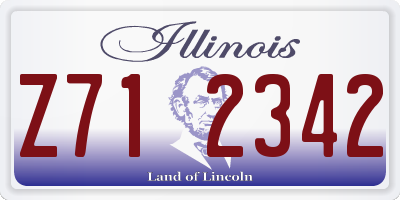 IL license plate Z712342