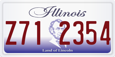 IL license plate Z712354