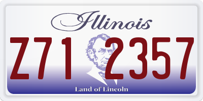 IL license plate Z712357