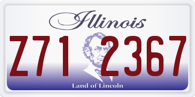 IL license plate Z712367