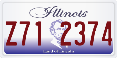 IL license plate Z712374