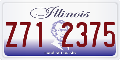 IL license plate Z712375