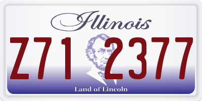 IL license plate Z712377