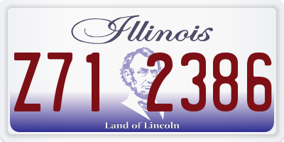 IL license plate Z712386