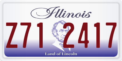 IL license plate Z712417