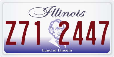 IL license plate Z712447