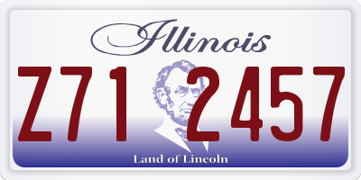 IL license plate Z712457