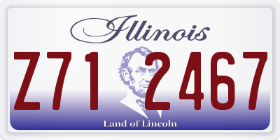 IL license plate Z712467