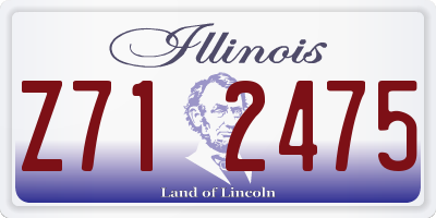 IL license plate Z712475