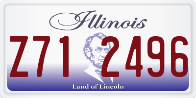 IL license plate Z712496