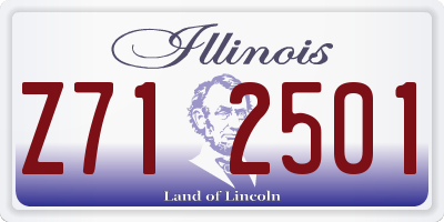 IL license plate Z712501