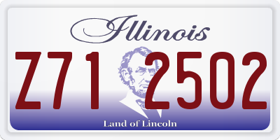 IL license plate Z712502