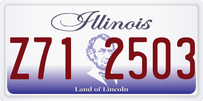 IL license plate Z712503
