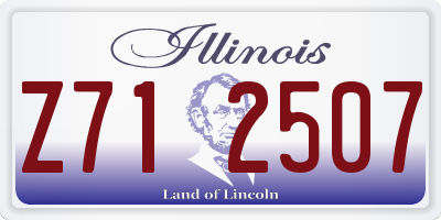 IL license plate Z712507