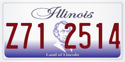 IL license plate Z712514