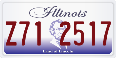 IL license plate Z712517