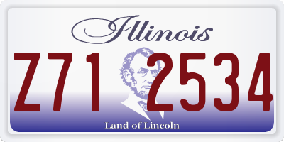 IL license plate Z712534