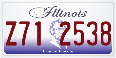 IL license plate Z712538