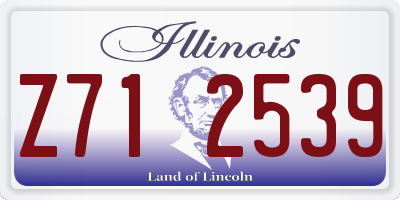 IL license plate Z712539