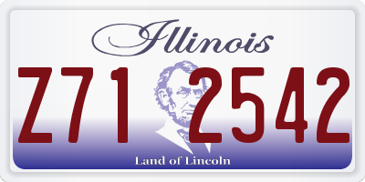 IL license plate Z712542