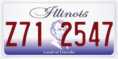 IL license plate Z712547