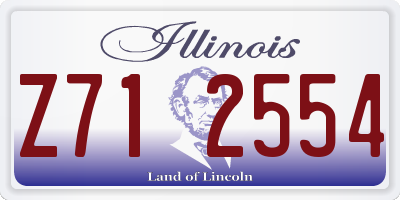 IL license plate Z712554