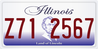 IL license plate Z712567