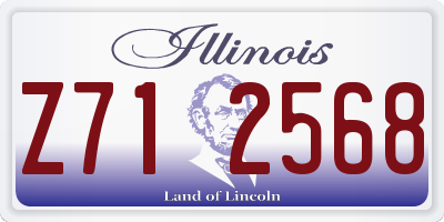 IL license plate Z712568