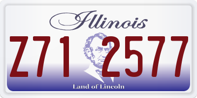 IL license plate Z712577