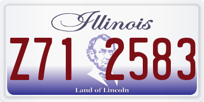 IL license plate Z712583