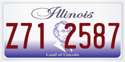 IL license plate Z712587