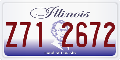 IL license plate Z712672
