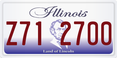 IL license plate Z712700