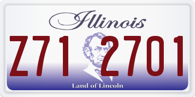 IL license plate Z712701