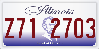IL license plate Z712703