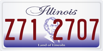IL license plate Z712707