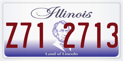 IL license plate Z712713