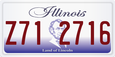 IL license plate Z712716