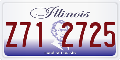IL license plate Z712725
