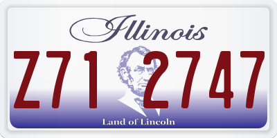IL license plate Z712747