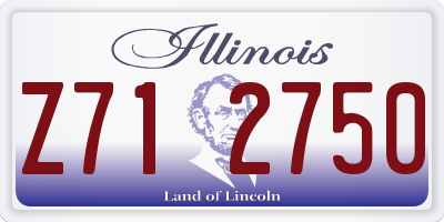 IL license plate Z712750