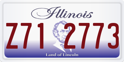 IL license plate Z712773