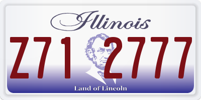 IL license plate Z712777